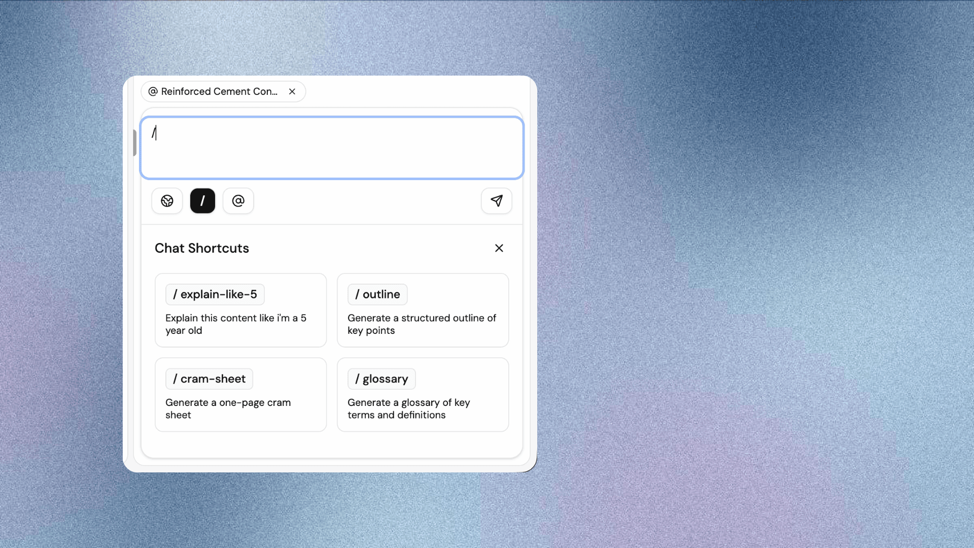 Built-in Shortcuts