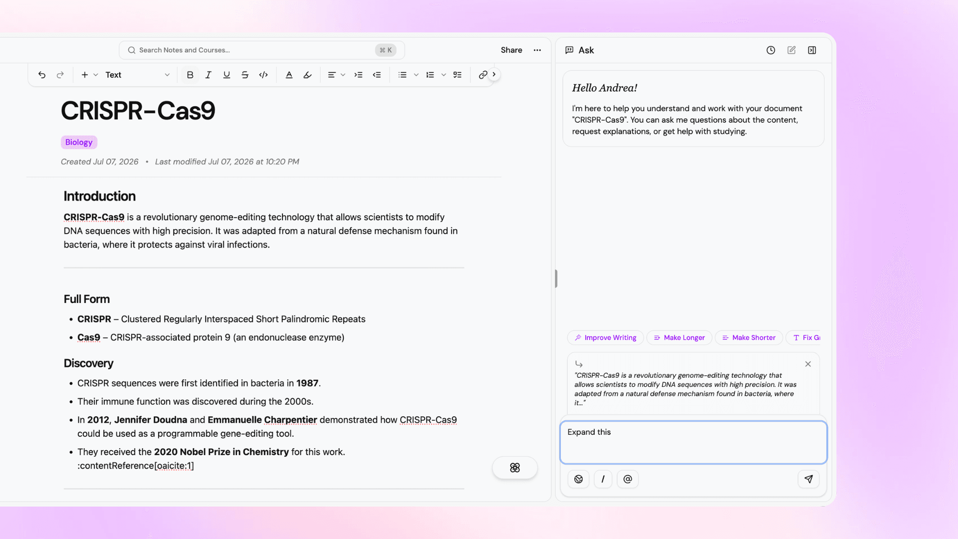 Lurna AI writing assistant