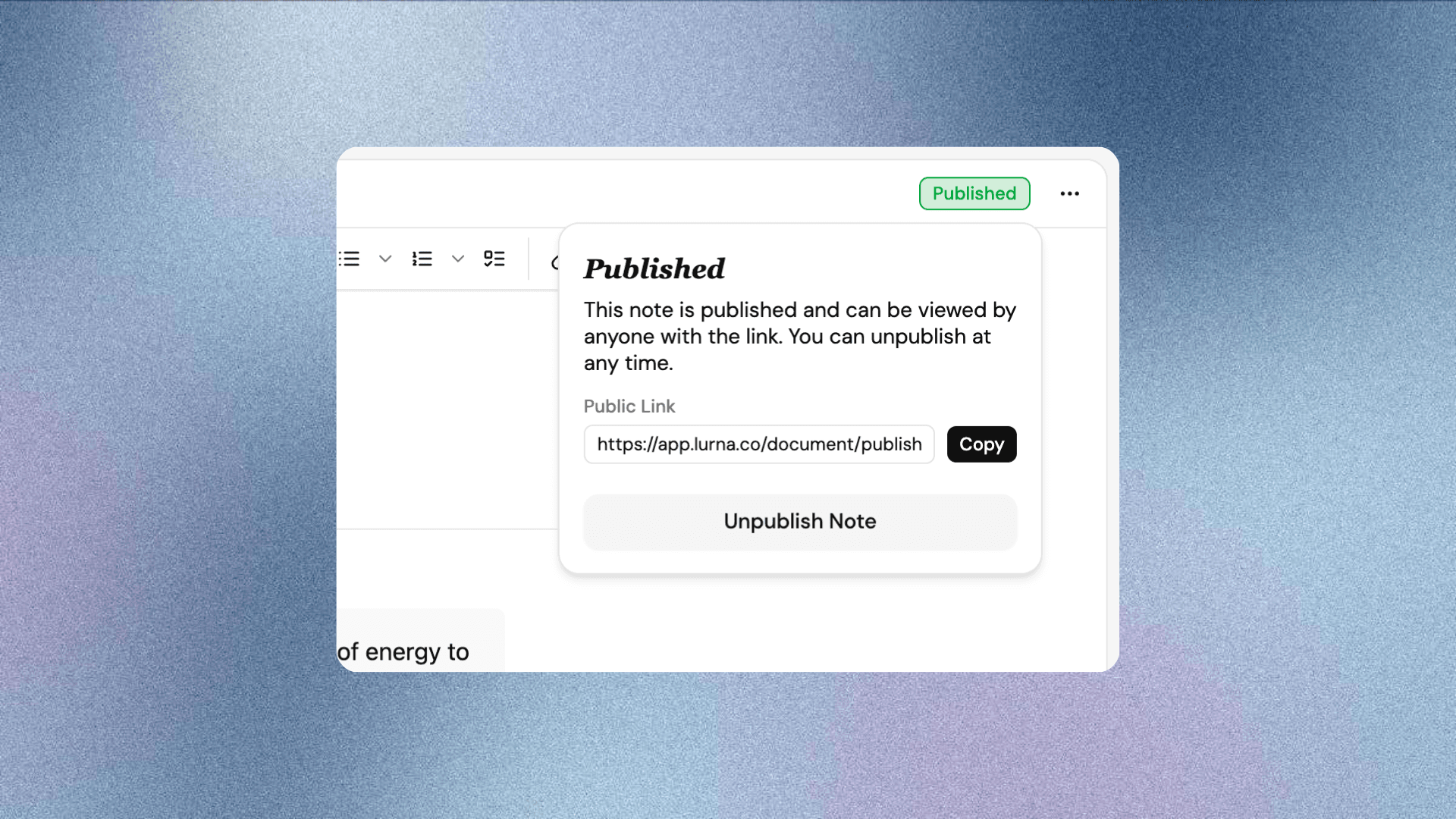 Publish